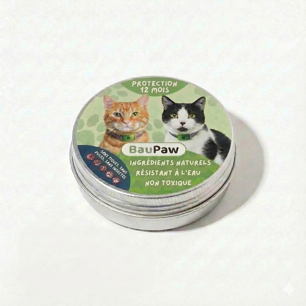 BauPaw™ Pendentif – 12 mois de protection naturelle pour chats